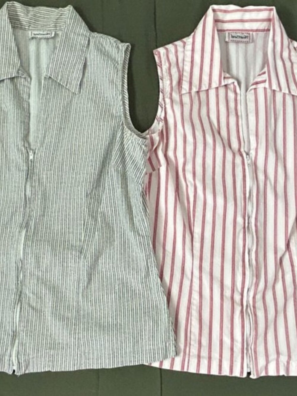 Heart & Soul (2) Women's Sleeveless Zipper Blouse Bundle | Size Large Fits Med.